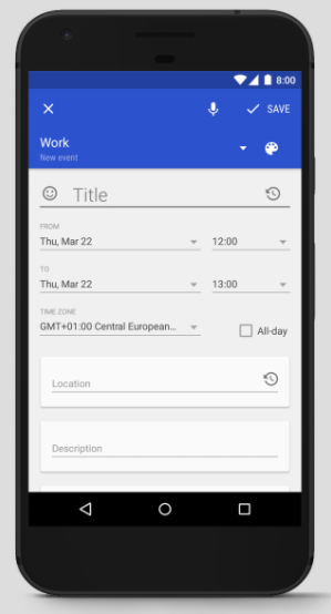 screenshot of Business Calendar 2